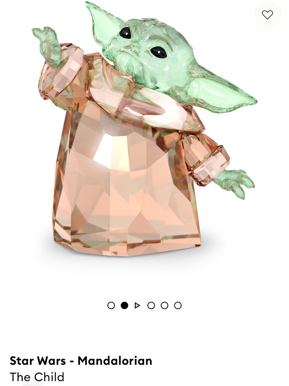 Swarovski The Child Crystal Figurine - Green & Champagne